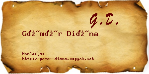 Gömör Diána névjegykártya